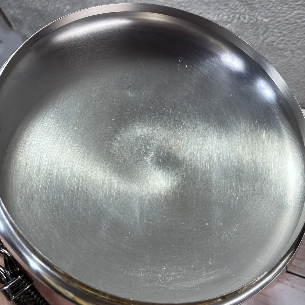 Vintage Revere Ware Copper Clad Stainless Steel Saucepan with Lid - 1801 Series